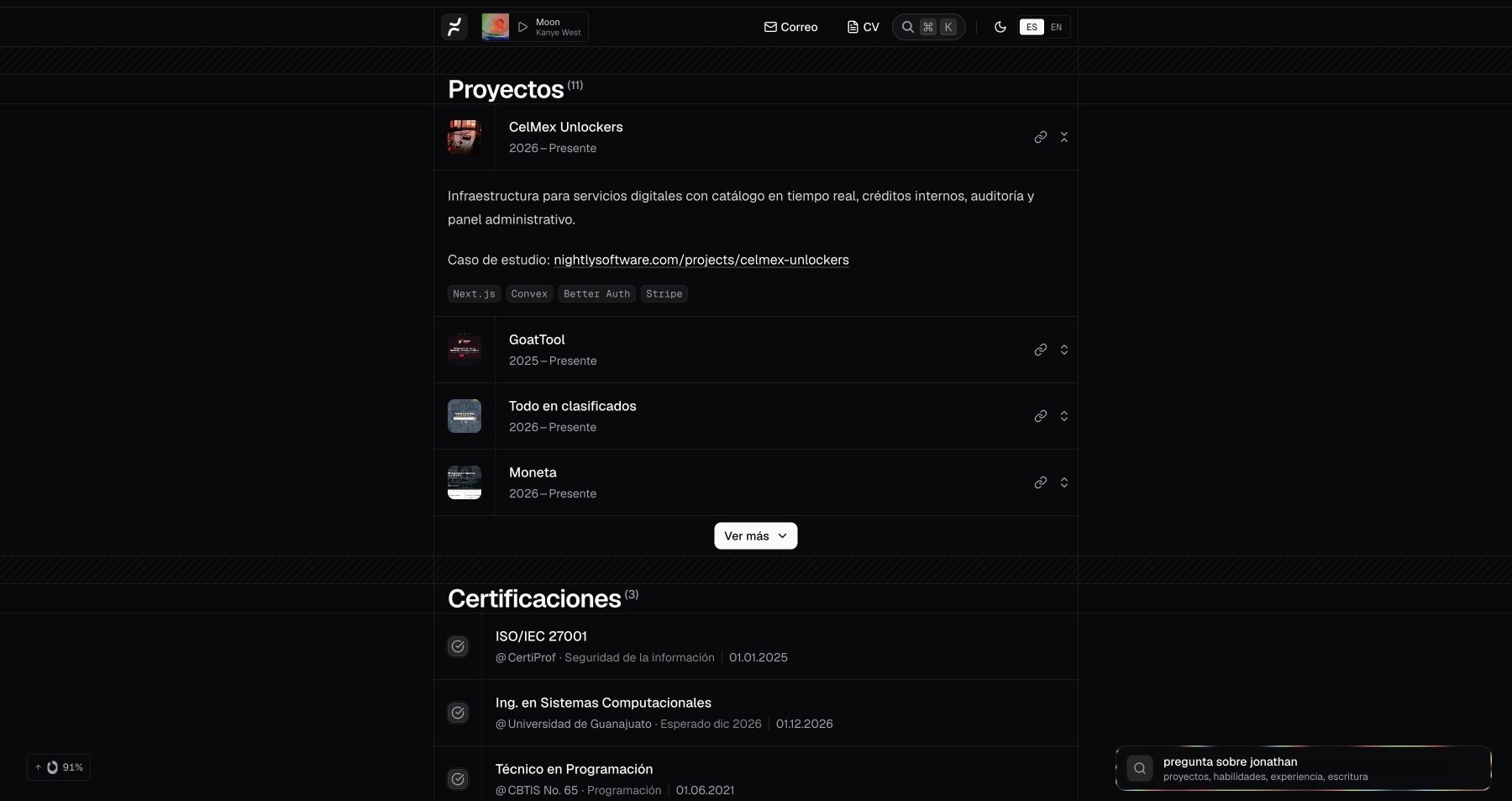 Archivo visual de proyectos y productos desarrollados