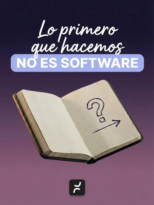 The first thing we do isn’t software.