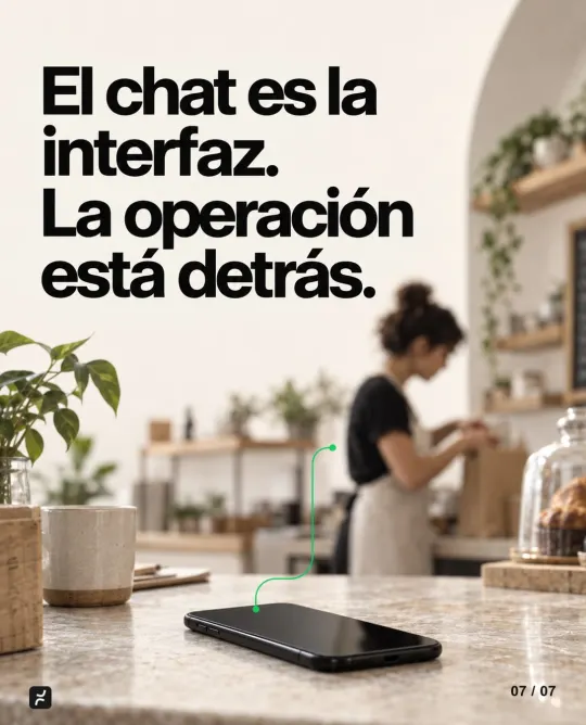 El chat es la interfaz. La operación está detrás.