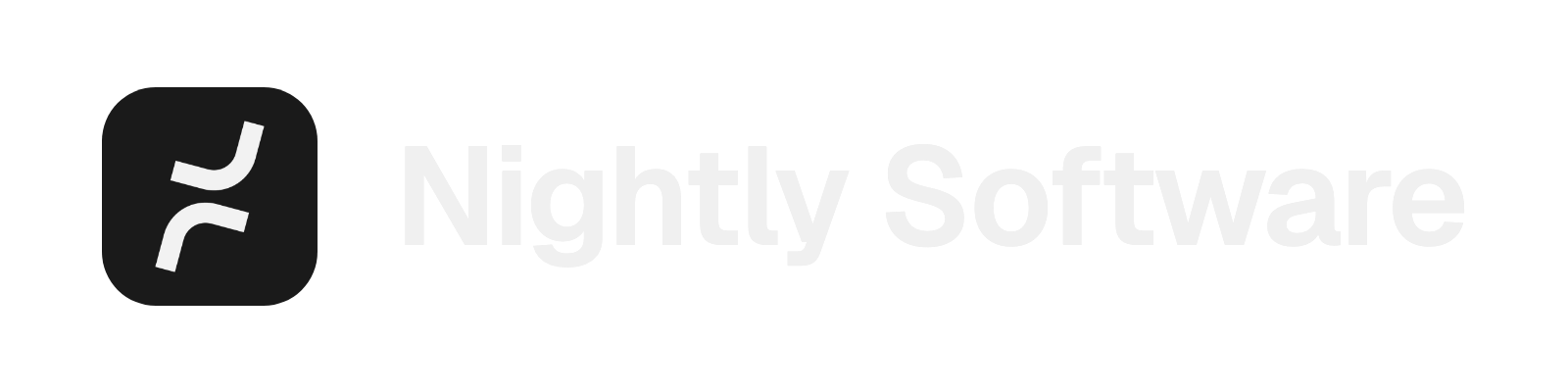 Nightly Software: horizontal, para fondos oscuros