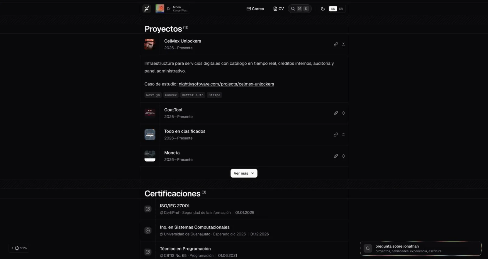 Visual archive of projects and products