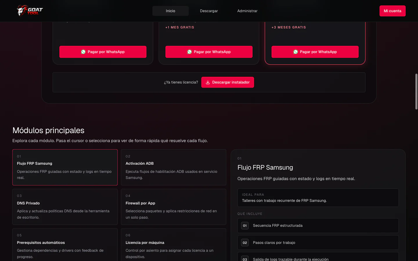 Per-seat licenses and modules in one experience