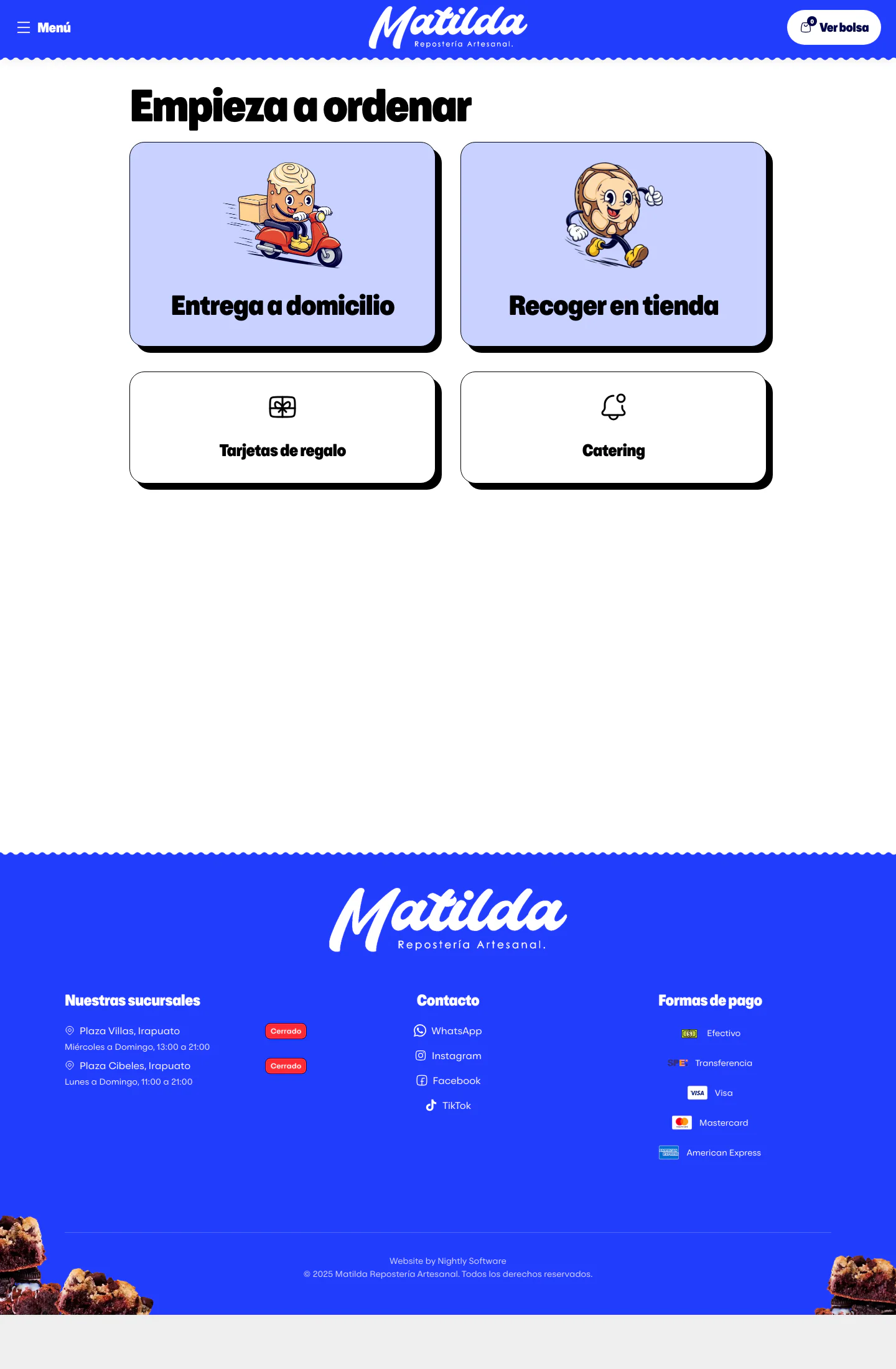Catalog and ordering designed for quick orders