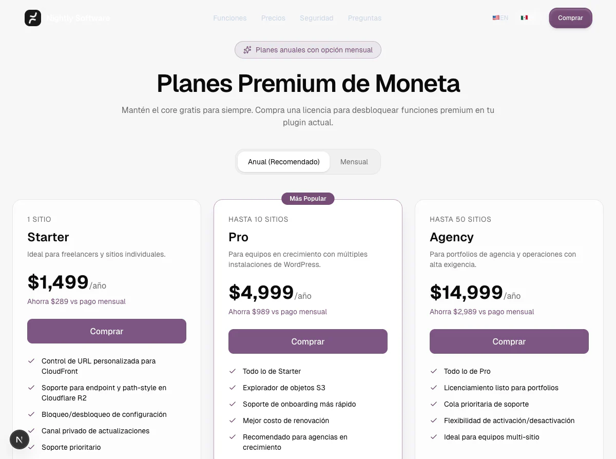Plugin plans and licenses