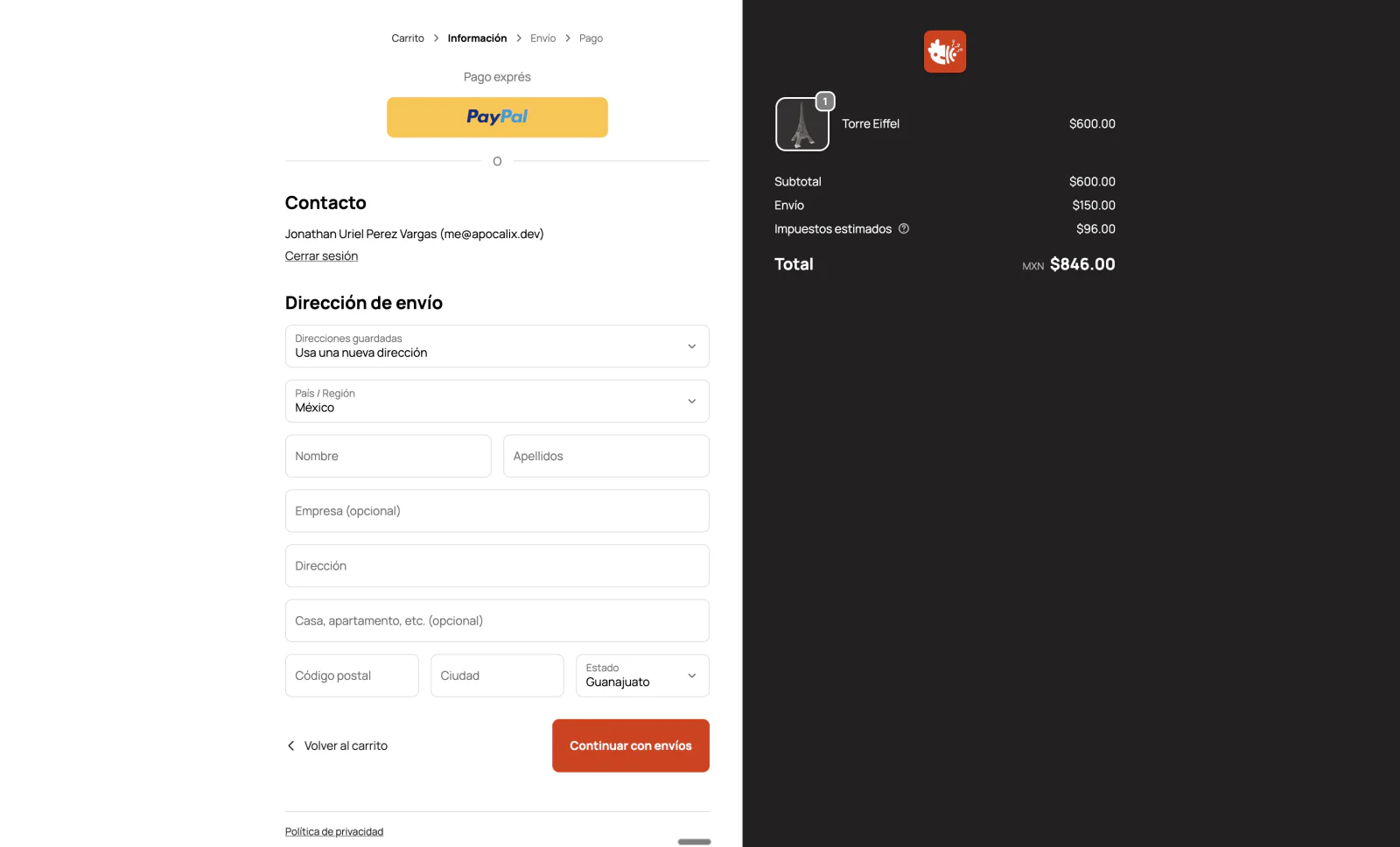 Inventory, quotes and orders in one dashboard