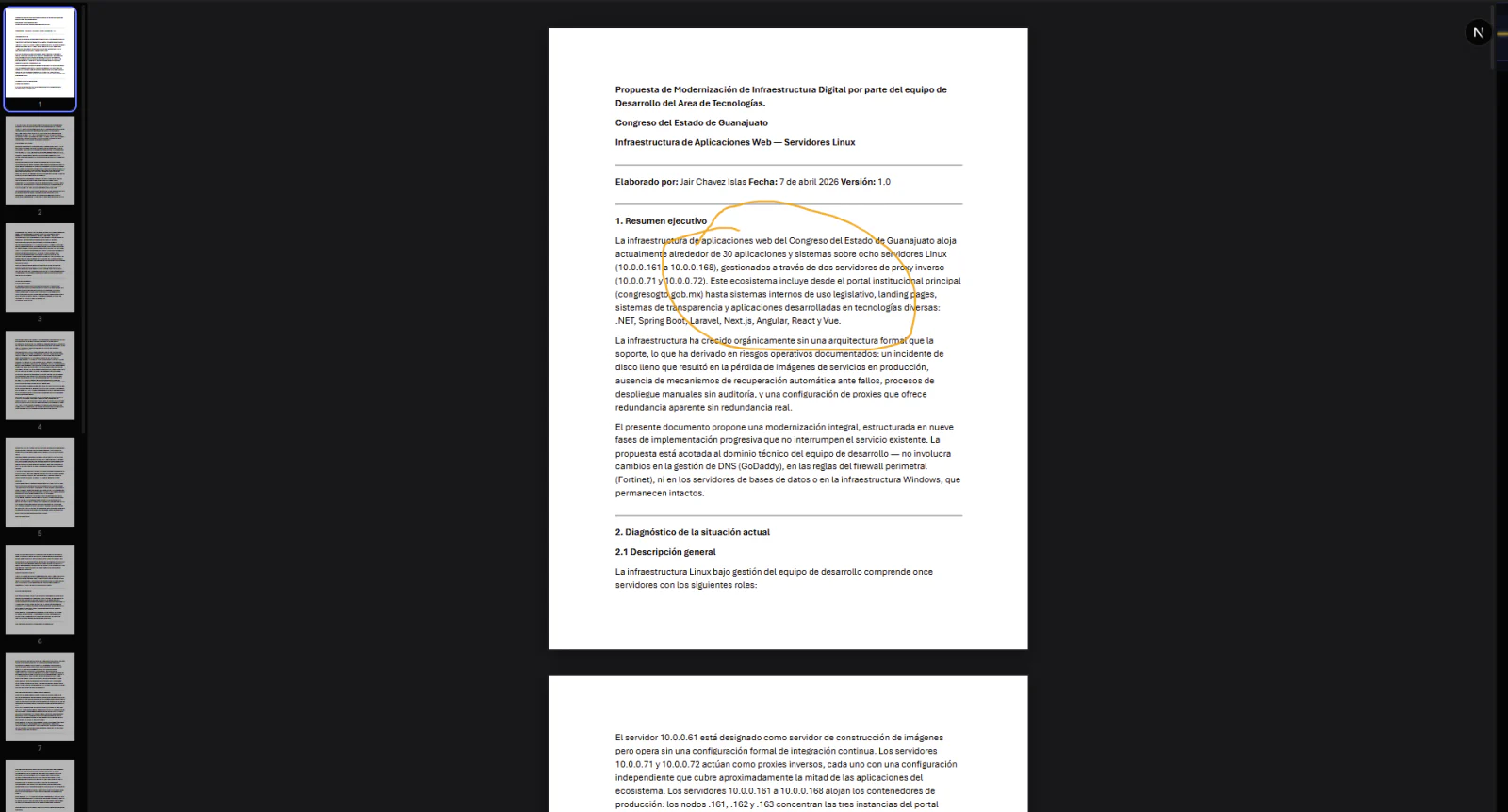 Searching and reading documents within the case file